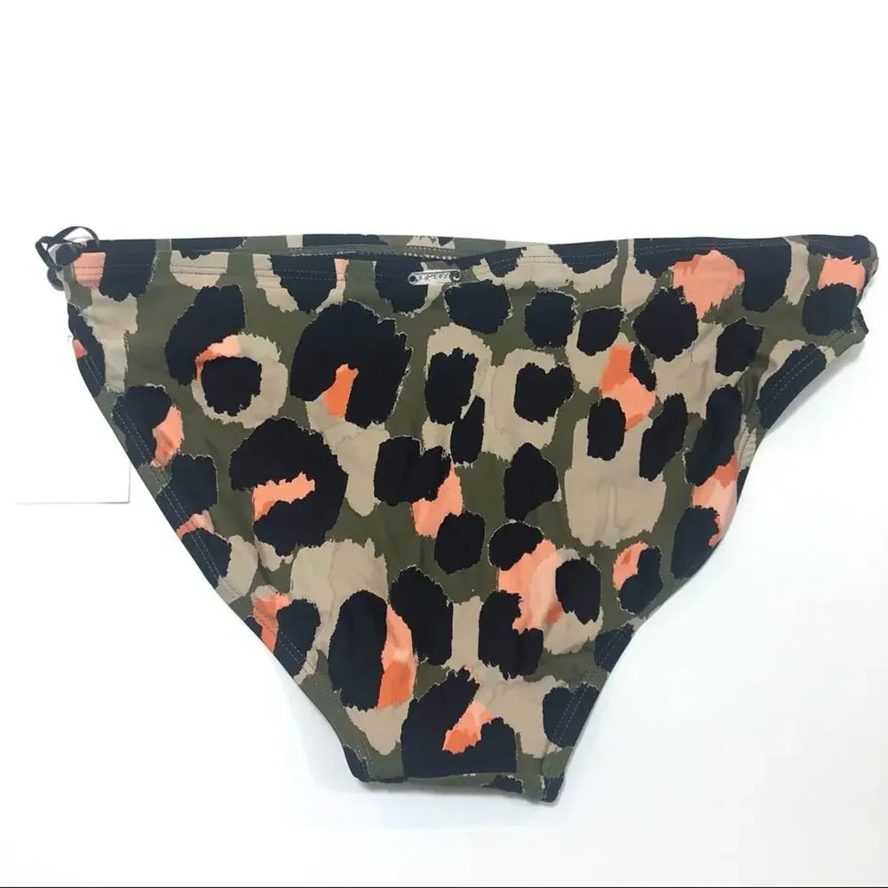 DKNY MILITARY OLIVE LEOPARD Bikini Swim Bottom